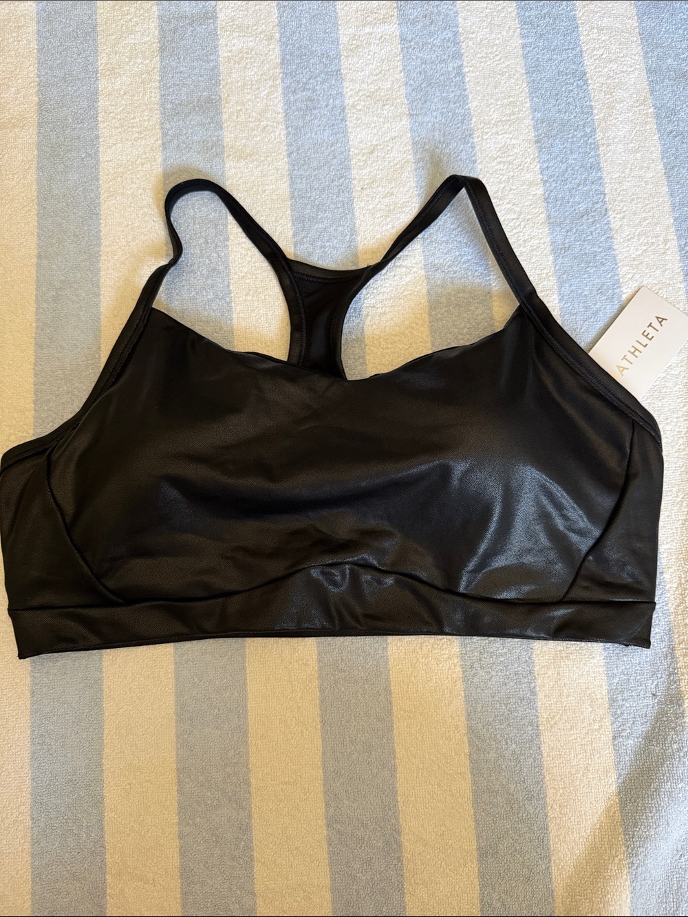Athleta Vital Matte Foil Black Bra (Intended for D - DD+ cups)
